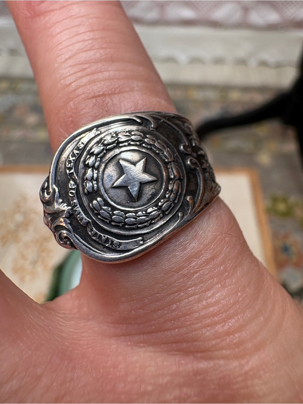 Spoontiques Sterling Silver Texas Star Spoon Ring Size 6